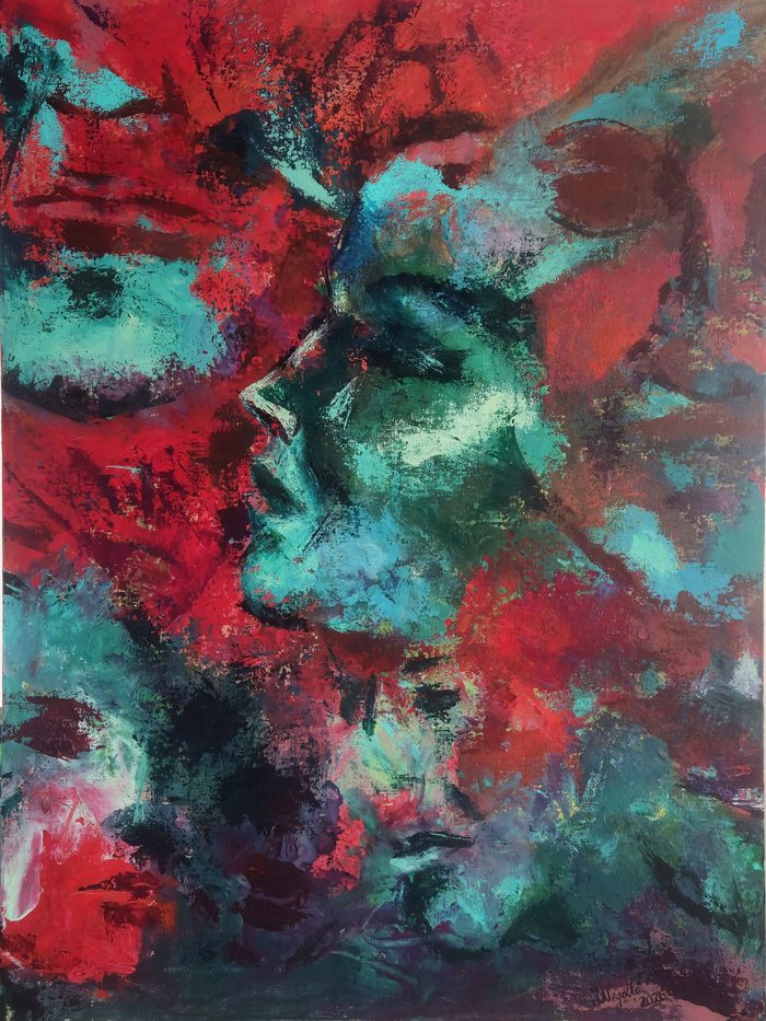 Stages of Grief — Acrylic on Board Canvas by Iuliana Negoiță