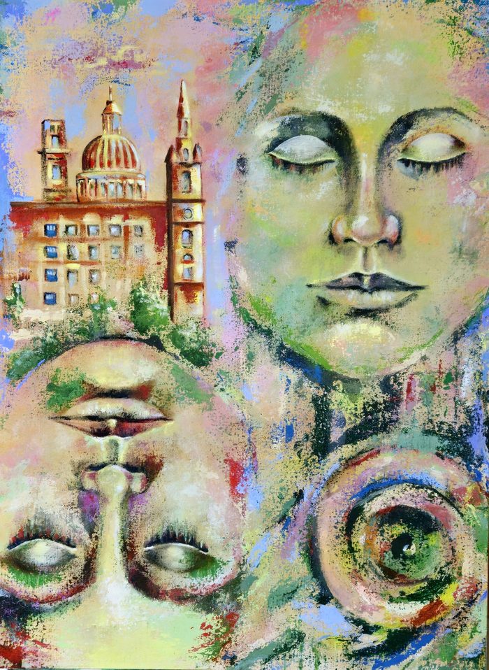 Transcend — Acrylic on Board Canvas by Iuliana Negoiță